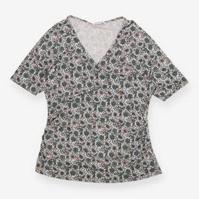 T-shirt green floral wrap