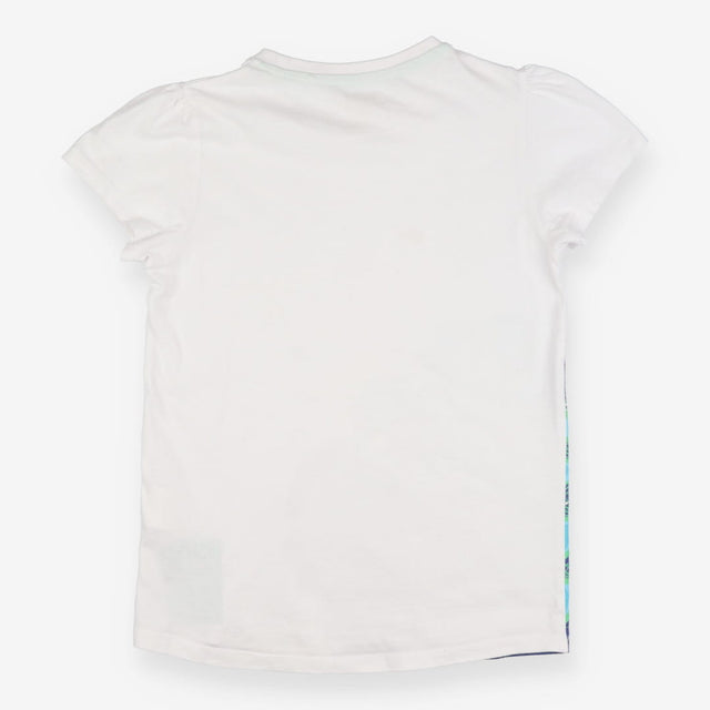 T-Shirt White with Sequin Peacock