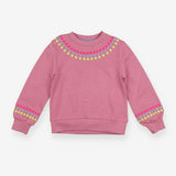 Sweater pink hearts circles and stars