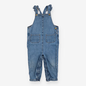 Denim Dungarees with Frill Overall Straps