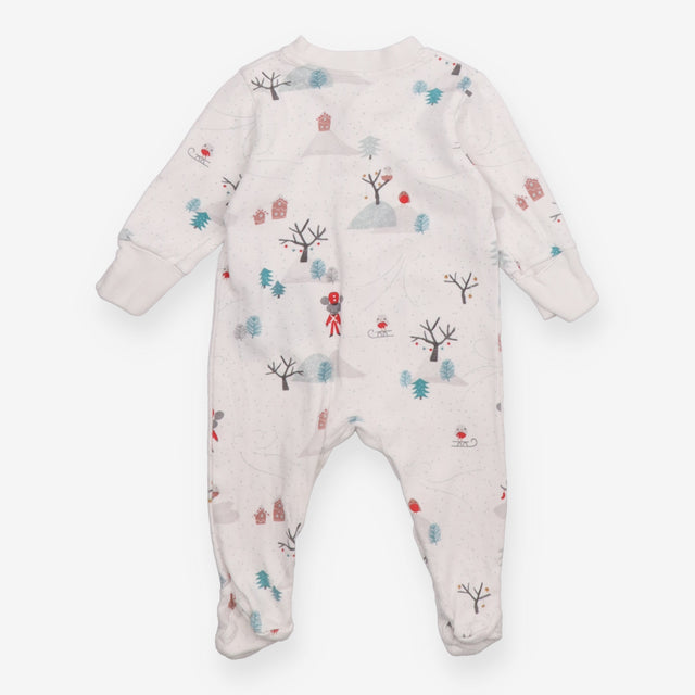 Sleepsuit white fun in the snow