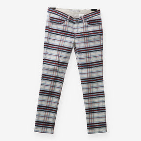 See by Chloé Blue Red Plaid Skinny Jeans