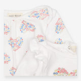 Bodysuits Long Sleeved White Flower Hearts 2-Pack