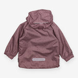 Unlined Raincoat Purple with Hearts and Water Drop