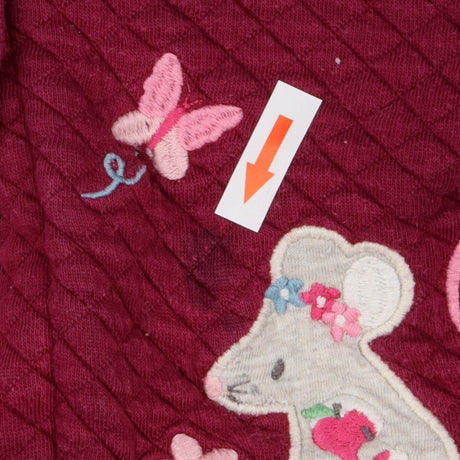 Jacket jersey magenta quilted mouse