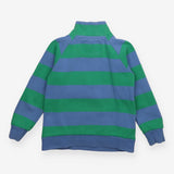 Sweater half zip green and blue stripe dog ride on