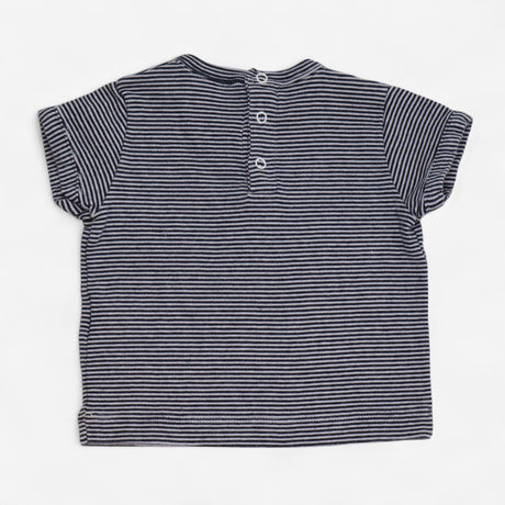 T-shirt SS Blue Stripe Summer Club Print