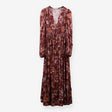 Gwyneth Dress Garnet Woodland Print Jersey Midi