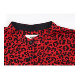 Jungle Saxa C Leopard Print Cotton Shirt Red Black