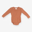 Brown Ribbed Bodysuit 