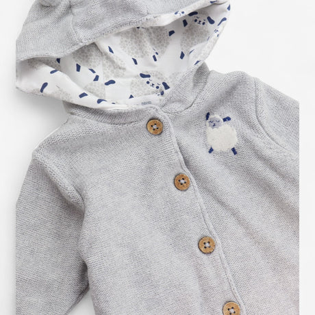Cardigan with Hood Grey and Sheep