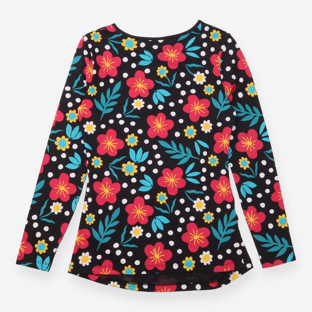 Organic Cotton Floral Spot Long Sleeve