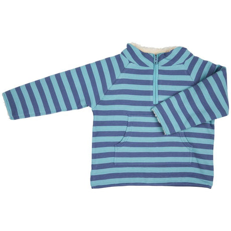 Fleece-lined top velvet blue/turquoise