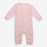 Sleepsuit pink floral pockets 