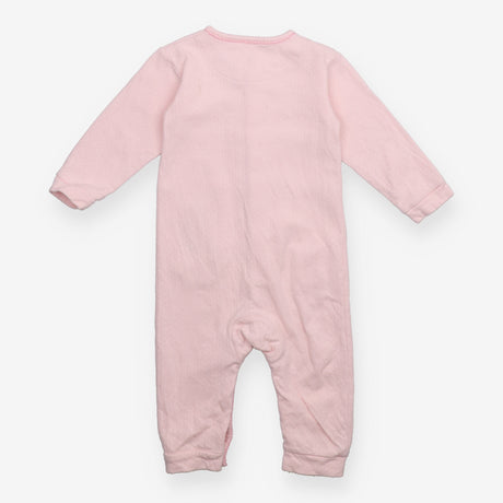 Sleepsuit pink floral pockets 