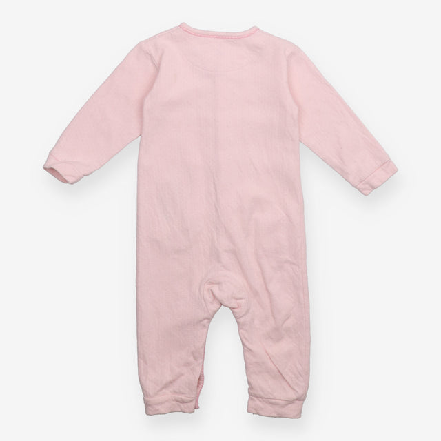 Sleepsuit pink floral pockets 