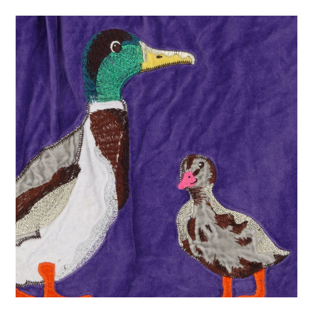 Pinafore dress purple mallards velour 