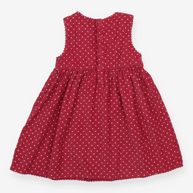 Pinafore pink cord spot hedgehogs