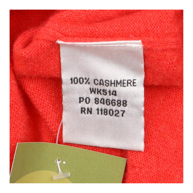 Cardigan Red Cashmere Button Up Peplum