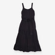 Nita Linen Blend Strappy Maxi Dress Waist Tie