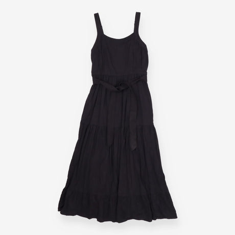 Nita Linen Blend Strappy Maxi Dress Waist Tie
