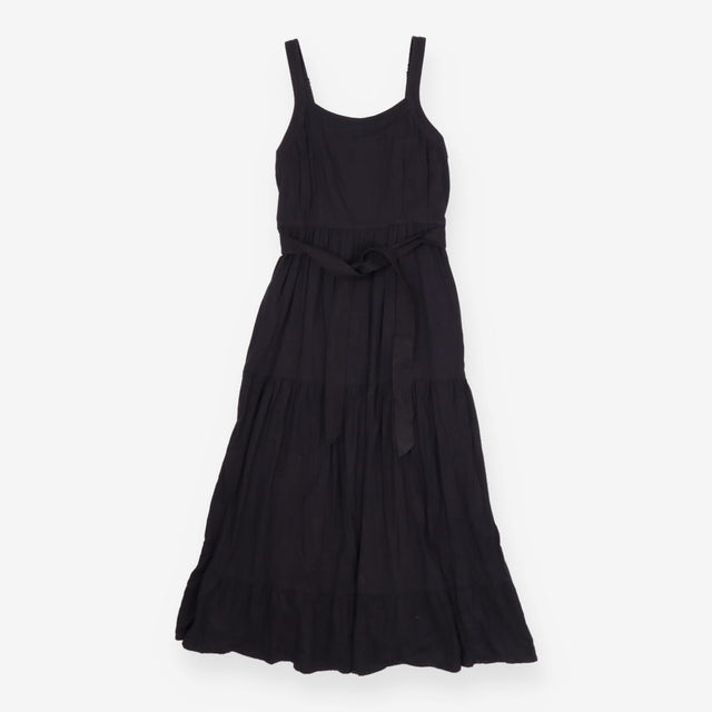 Nita Linen Blend Strappy Maxi Dress Waist Tie