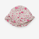 White Sunhat with Roses