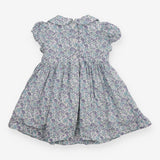 Dress Short Sleeve Blue and Purple Floral