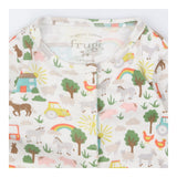 Sleepsuit White Farm Animals
