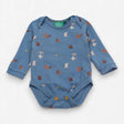 Bodysuit Long Sleeve Blue Woodland Folk