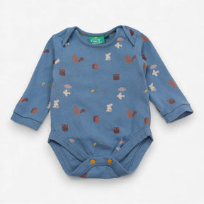 Bodysuit Long Sleeve Blue Woodland Folk