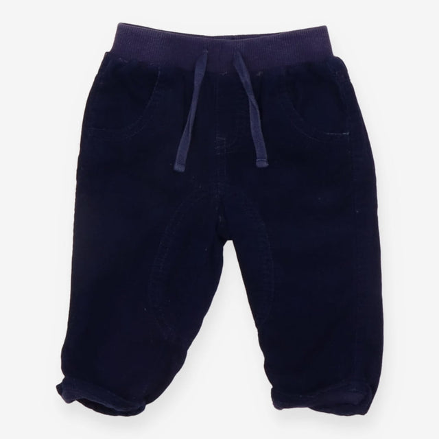 Trousers Cord Pull On Navy