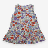 Dress sleeveless white with flowers 