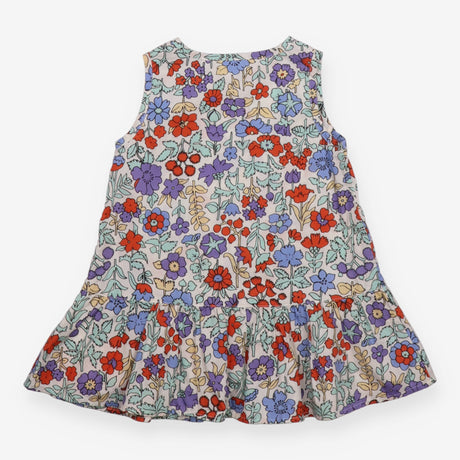 Dress sleeveless white with flowers 