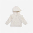 Cream frill  Zip hoodie 