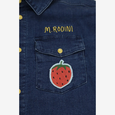 Denim Shirt Strawberry Pocket
