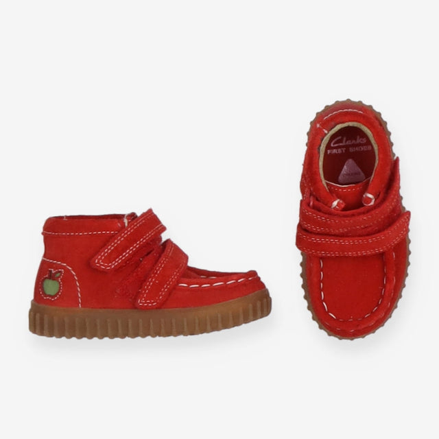 Torhill Toddler Red Ankle Boots,Riptape,Torhill