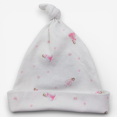 Baby Hat White Princesses and Pink Hearts