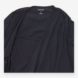 Nursing Top Black Cotton Skin-to-Skin Wrap