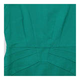 Emerald Green Square Neck Ruched Waist Puff Sleeve
