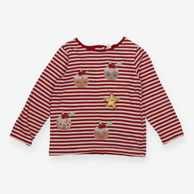 T-shirt Red Stripe Christmas Puddings