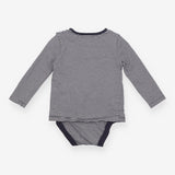Striped Zebra Bodysuit with Long Sleeve 