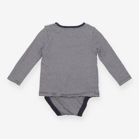 Striped Zebra Bodysuit with Long Sleeve 