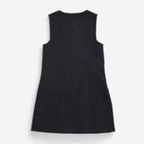 Uniform Grey Pinafore with Heart Zip