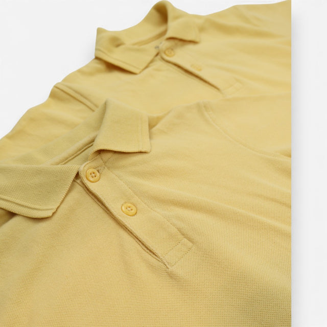 Polo Shirts Short Sleeve Yellow 2 Pack