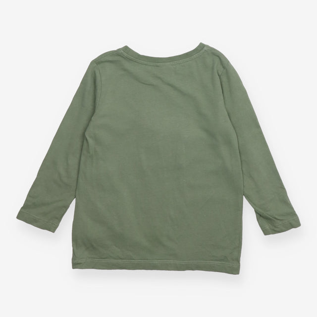 Tee LS green red festive door