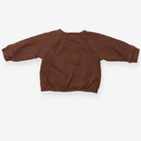 Sweater Brown Happy Leopard Applique