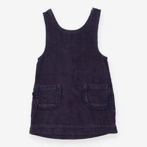 Dress Sleeveless Cord Purple with Pockets