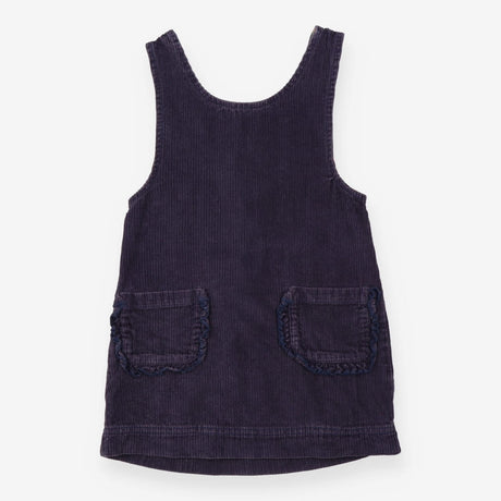 Dress Sleeveless Cord Purple with Pockets