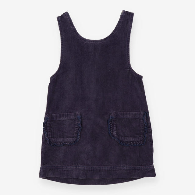 Dress Sleeveless Cord Purple with Pockets